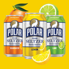 Polar Seltzer Water Citrus Variety Pack, 12 fl oz cans, 18 pack
